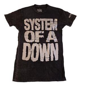 Vintage System of a Down Mezmerize Band Tee 2005 SOAD Acid Wash T-Shirt Small